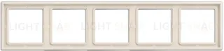 Рамка на 5 постов Jung LS 990 слоновая кость LS985W LS985W
