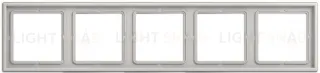 Рамка на 5 постов Jung LS 990 светло-серый LS985LG LS985LG