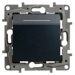 Выключатель карточный с выдержкой времени, с подсветкой 2А/250В Legrand Etika (антрацит) 672693 672693