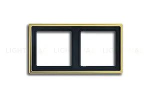 Рамка двойная Jung LS 990 золото go2982 go2982