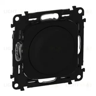 Светорегулятор с поворотной ручкой без нейтрали 5-300Вт, LED 5-75Вт, Legrand Etika (антрацит) 672619 672619