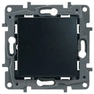 Выключатель кнопочный без фиксации Legran Etika 6A/250В (антрацит) 672614 672614