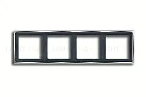 Рамка четверная Jung LS 990 блестящий хром gcr2984 gcr2984