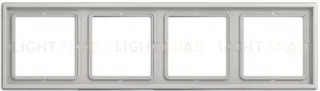 Рамка на 4 поста Jung LS 990 светло-серый LS984LG LS984LG