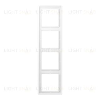 Рамка четверная для горизон./вертик. монтажа Jung LS 990, белый матовый LS984WWM LS984WWM