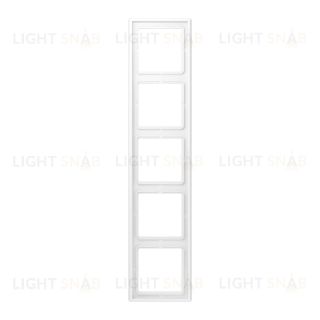 Рамка пятерная для горизон./вертик. монтажа Jung LS 990, белый матовый LS985WWM LS985WWM