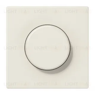 Светорегулятор JUNG универсальный поворотно-нажимной LED 3-100Вт., 20-420Вт ламп накал. и галог., слоновая кость 1731DD+LS1740 1731DD + LS1740