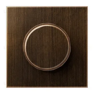 Светорегулятор JUNG поворотно-нажимной LED 3-60Вт., 20-210Вт ламп накал. и галог., античная латунь 1730DD+ME1940AT 1730DD + ME1940AT