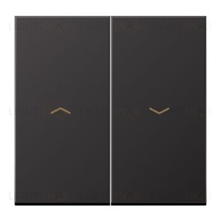 Выключатель управления жалюзи кнопочный Jung, 10А/250В алюминий темный 539VU+AL2995PD 539VU + AL2995PD