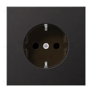 Розетка с заземлением Jung 16А/250В алюминий темный AL1520D AL1520D