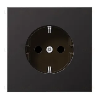 Розетка с заземлением с защитой от детей Jung 16А/250В алюминий темный AL1520KID AL1520KID