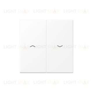 Выключатель управления жалюзи кнопочный Jung 10А/250В белый матовый 539VU+LS995PWWM 539VU + LS995PWWM