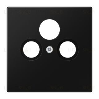 Розетка TV SAT FM оконечная Jung, диапазон частот от 4 до 2400 MГц, черный матовый S4100+LS990SATSWM S4100 + LS990SATSWM