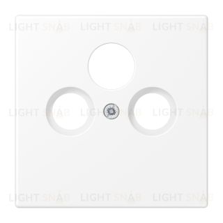 Розетка TV SAT FM проходная Jung, диапазон частот от 4 до 2400 MГц, белый матовый S4110+LS990SATWWM S4110 + LS990SATWWM