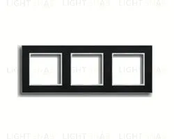 Рамка тройная Jung A Creation черное стекло AC583GLSW AC583GLSW
