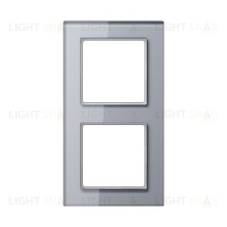 Рамка двойная Jung A creation, серое стекло AC582GLKG AC582GLKG