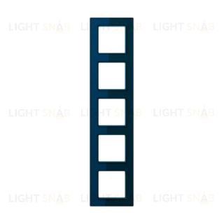 Рамка пятерная Jung A creation, глубокий синий стекло AC585GLNB AC585GLNB