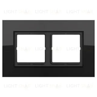 Рамка двойная Jung LS Plus черное стекло LSP982GLSW LSP982GLSW