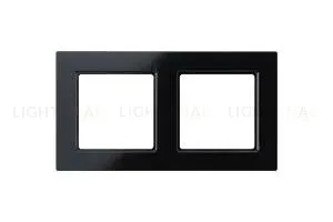Рамка двойная Jung A Creation черный глянцевый AC582SW AC582SW
