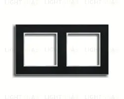 Рамка двойная Jung A Creation черное стекло AC582GLSW AC582GLSW