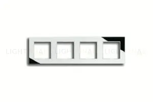 Рамка четверная Jung A Creation стекло серебро AC584GLSI AC584GLSI