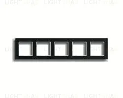 Рамка пятерная Jung A Creation черное стекло AC585GLSW AC585GLSW