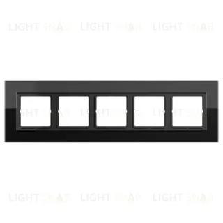 Рамка пятерная Jung LS Plus черное стекло LSP985GLSW LSP985GLSW