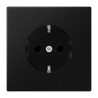 Розетка с заземлением Jung 16А/250В, черный матовый LS1520SWM LS1520SWM