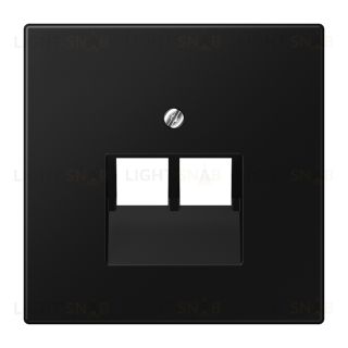 Розетка компьютерная двойная RJ45 6-й кат. Jung черный матовый EPUAE8-8UPOK6+LS969-2UASWM EPUAE8-8UPOK6 + LS969-2UASWM