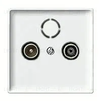 Телевизионная TV-FM розетка проходная Merten MTN466098+MTN294119 MTN466098 + MTN294119