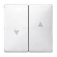 Выключатель управления жалюзи клавишный Merten, 10А/250В MTN3715-0000+MTN411519 MTN3715-0000 + MTN411519