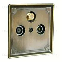 Телевизионная TV-SAT-FM розетка оконечная Merten MTN466097+MTN294143 MTN466097 + MTN294143