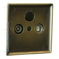 Телевизионная TV-FM розетка проходная Merten MTN466098+MTN294143 MTN466098 + MTN294143