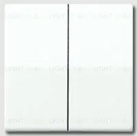 Выключатель двухклавишный проходной Jung (вкл/выкл с 2-х мест), 10А/250В as591-5ww+509u as591-5ww + 509u