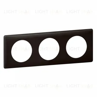 Рамка трехместная Legrand Celiane Черная перкаль 66743 66743