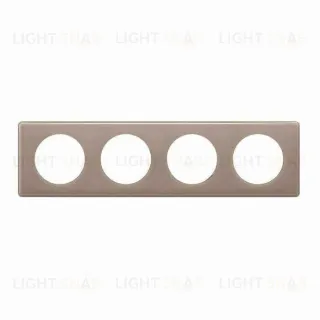 Рамка четырехместная Legrand Celiane, кофейный глянец 66614 66614