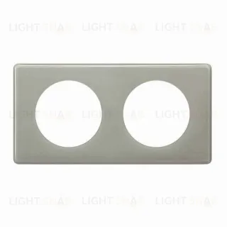 Рамка двухместная Legrand Celiane, серый глянец 66602 66602