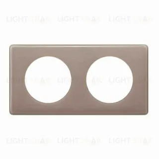 Рамка двухместная Legrand Celiane, кофейный глянец 66612 66612