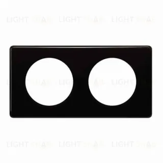 Рамка двухместная Legrand Celiane, черный глянец 66682 66682