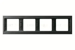 Рамка четверная для горизонтального монтажа Berker K.1, антрацит 13837006 13837006
