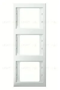 Рамка тройная для вертикального монтажа Berker K.1, белый глянцевый 13337009 13337009