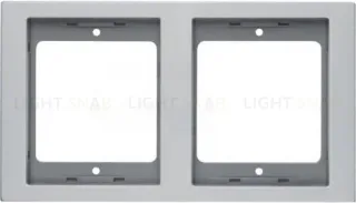 Рамка двухместная вертикальная Berker K.5 алюминий 13237003 13237003