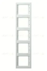 Рамка пятерная для вертикального монтажа Berker K.1, белый глянцевый 13537009 13537009