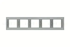 Рамка пятерная для горизонтального монтажа Berker K.5 нержавеющая сталь 13937004 13937004