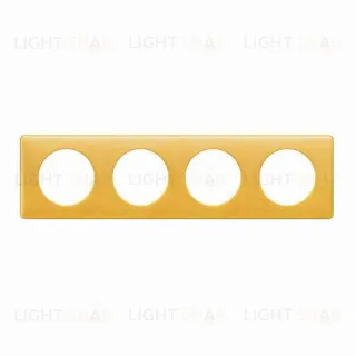 Рамка четырехместная Legrand Celiane, латунь 68794 68794