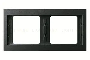 Рамка двойная для горизонтального монтажа Berker K.1, антрацит 13637006 13637006