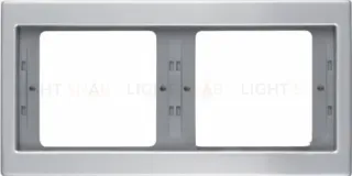 Рамка двухместная горизонтальная Berker K.5 алюминий 13637003 13637003