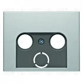 Телевизионная розетка оконечная Berker TV-SAT-FM, металл алюминий 12017013+S4100 12017013 + S4100