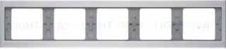 Рамка пятиместная горизонтальная Berker K.5 алюминий 13937003 13937003