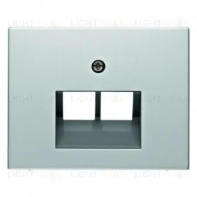 Розетка компьютерная двойная Berker RJ45 6-й кат., металл алюминий 14097003+epuae8-8upok6 14097003 + epuae8-8upok6